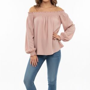 3 for $15 H&M Dusty rose, off shoulder long-sleeved top, size small